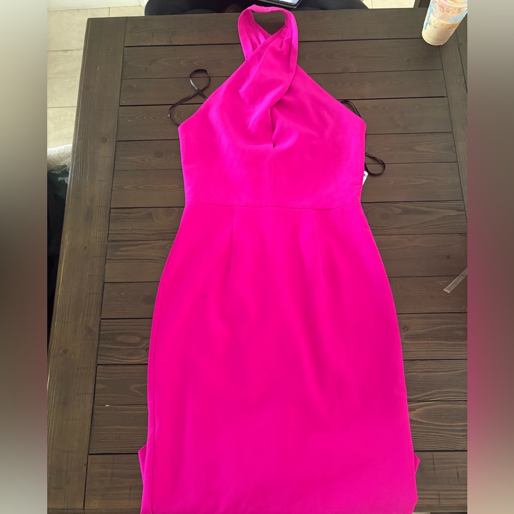 Black Halo Samara Sheath Halter Dress - Picture 4 of 5